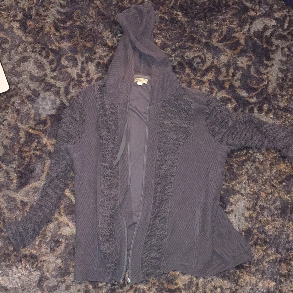 One world knit hoodie